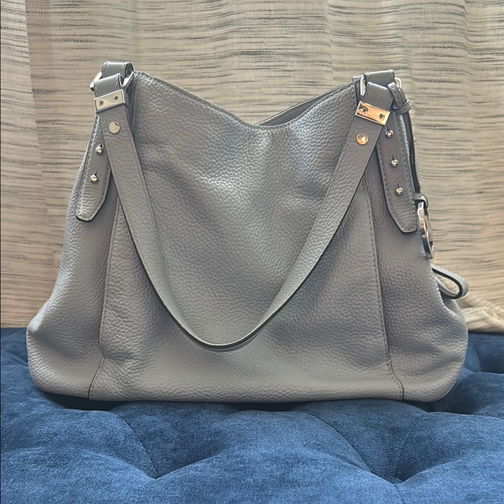 Michael Kors Light Blue Leather Shoulder Bag